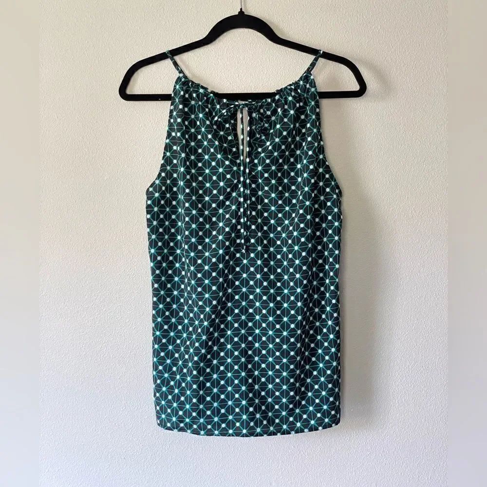 NEW! Women’s, Banana Republic, Green/Black/White, Halter-Neckline Tank. Size L.